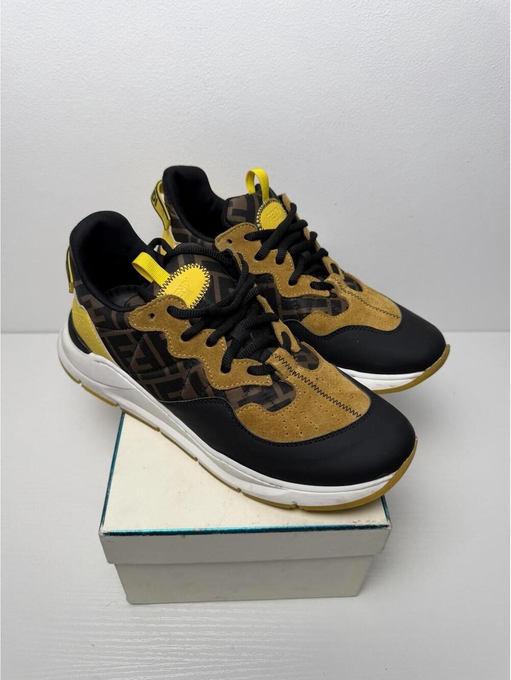 Fendi Flow FF Logo Sneakers Women’s EU 40 Brown Monogram Trainer